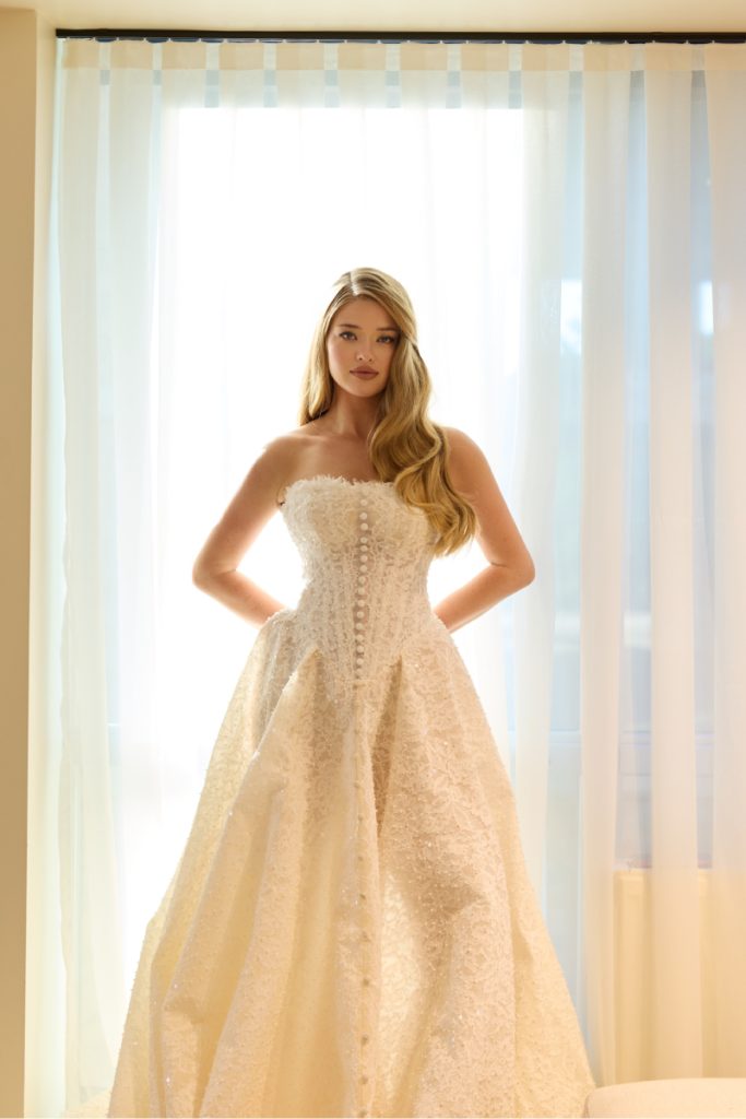 luxury bridal wedding dress soft sophistic