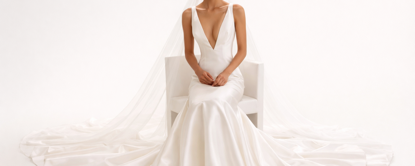 luxury bridal wedding dress soft sophistic