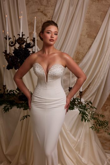 luxury bridal wedding dress soft sophistic